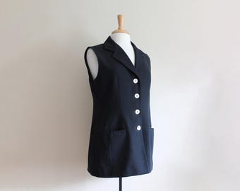 Vintage Worthington Black Long Vest Top