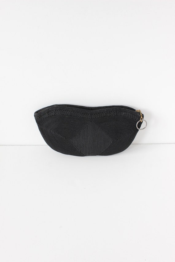 Vintage 1940s Black Genuine Cordé Clutch Bag - image 1