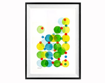 Minimal Abstract Colorful Art, Minimalist Wall Art, Modern Room Dcor Art, Abstrat Shape Art, Minimalist Prit, Primary Secondary Color Set,