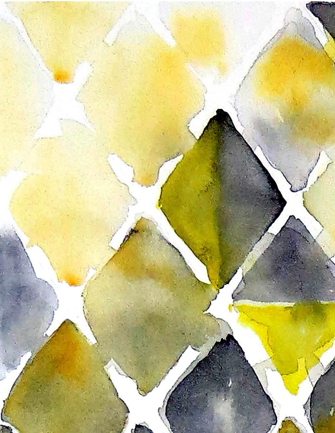 Abstract Yellow Modern Wall Art Black Abstract Wall Art - Etsy