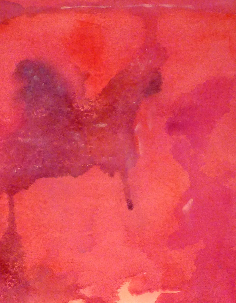 Abstract Painting Print Magenta, Pink Modern Style Drip art, Bright abstract wall art, Watercolor abstract, . 1 image 8