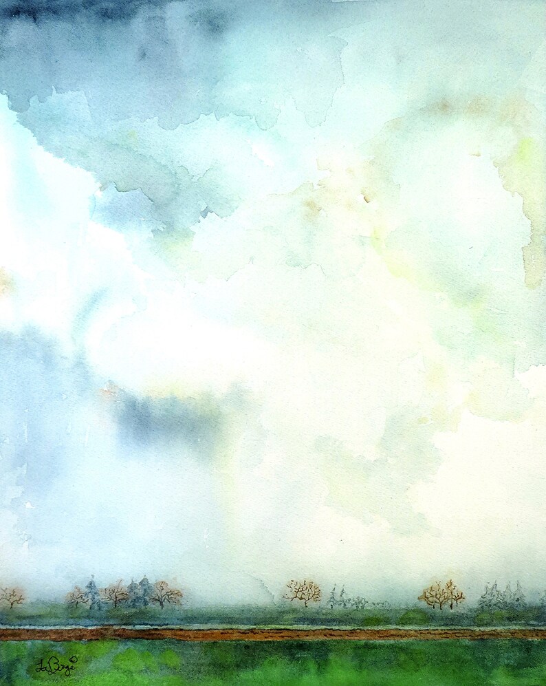 Atmospheric Skyscape Big Sky Wall Art Atmospheric Blue Sky Etsy