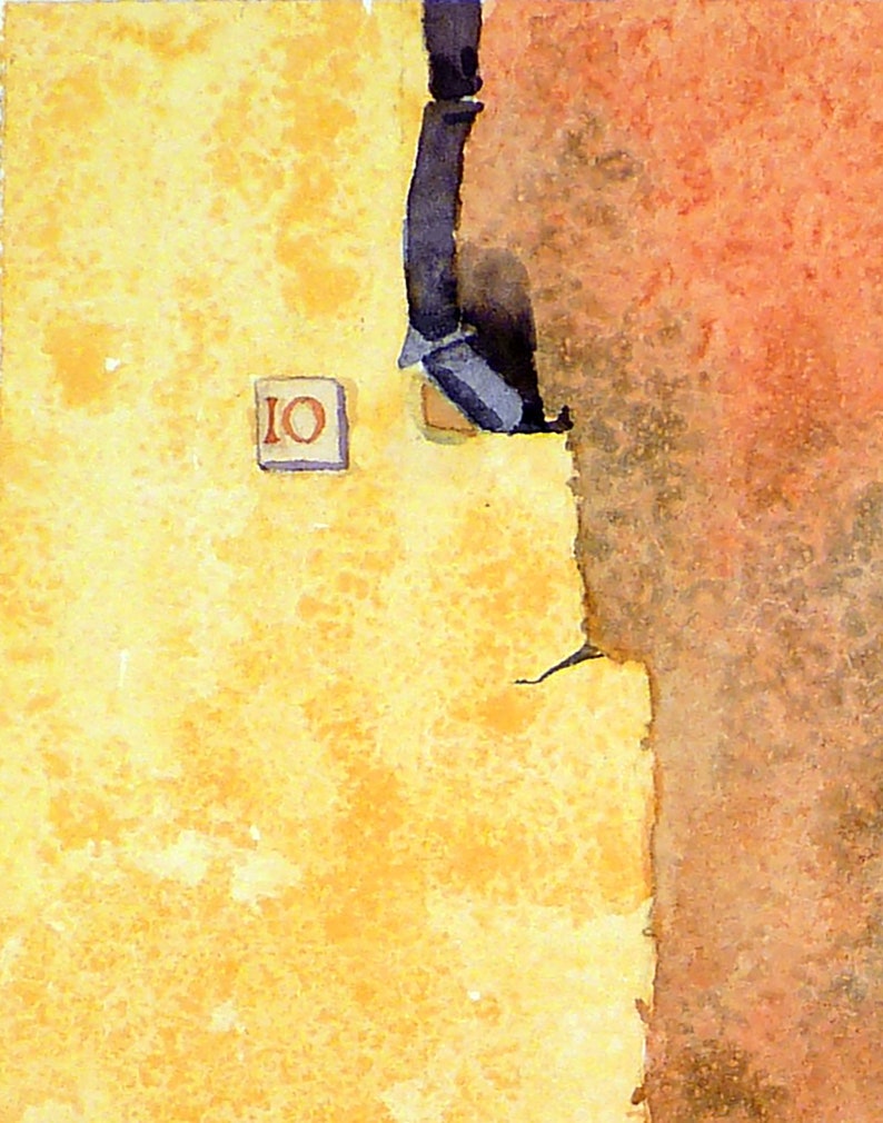 Bike art print bicycle, Orange yelow gray, Window art print, Italy Italian wall art, Orange art print, By LaBerge Muren, 7081 image 4