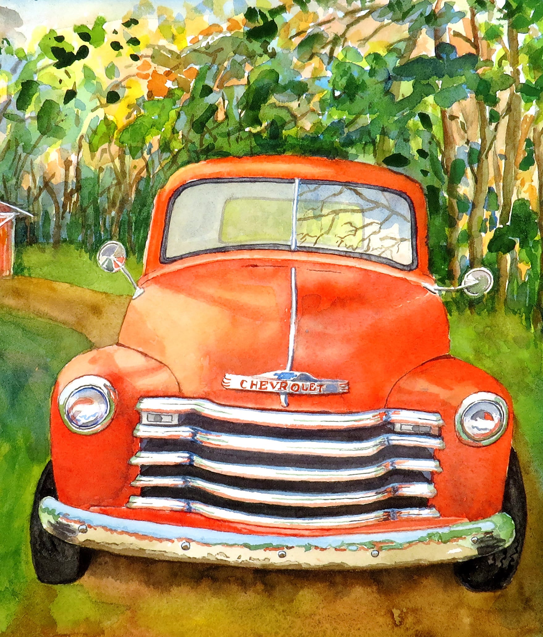 Original watercolor truck art wall art Pick up truck wall Etsy