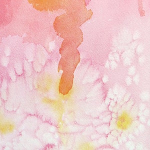 Abstract Watercolor Pink Print, Abstract Watercolor Orange Print, Coral Color Print, Free Shipping, . 2 image 4