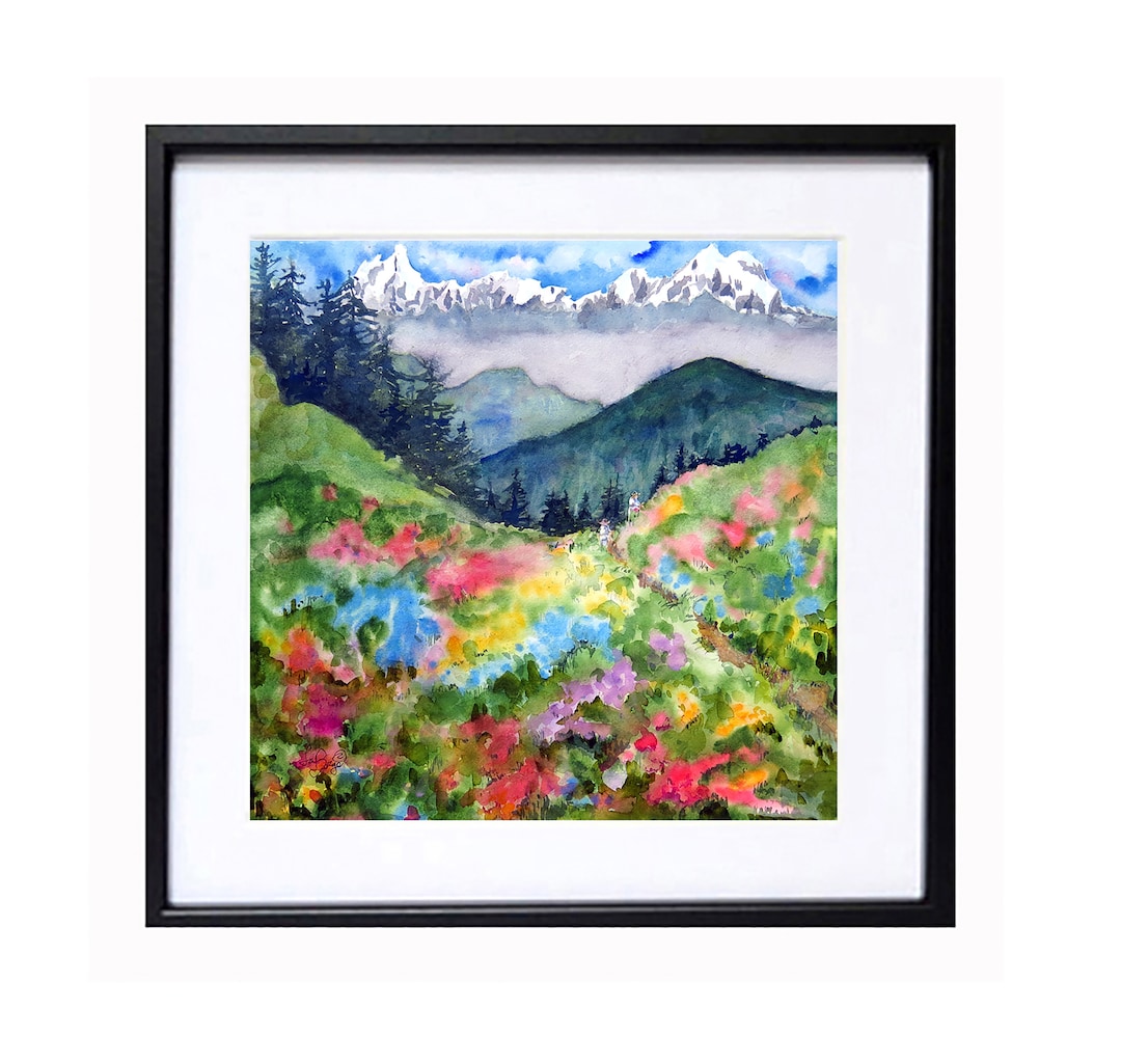 Colorado Rocky Mountain Wall Art Decor Landscape Painting Spring