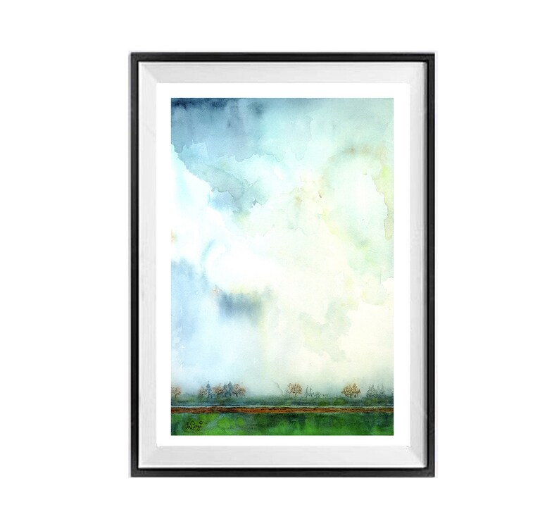 Atmospheric Skyscape Big Sky Wall Art Atmospheric Blue Sky Etsy