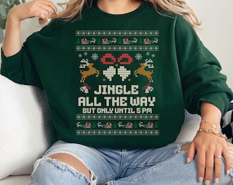 Funny Ugly Christmas Sweatshirt, Adult Humor Sweater, Festive Holiday Work Apparel, Gift for Coworker, Funny Workplace Xmas Sweatshirt