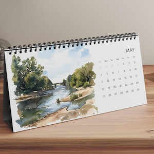 2025 Virginia Watercolor Desk Calendar - Scenic Art for Office or Home