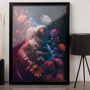 Explore the Cosmos with Astronaut Wall Art - Galactic Decor on Canvas