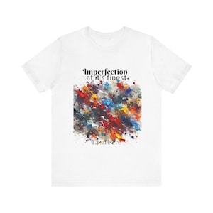 鮮やかな芸術的なユニセックスTシャツ - カラフルな抽象的なデザイン、アート愛好家へのギフト、普段着、ユニークなグラフィックシャツ、クリエイティブアパレル、カジュアルスタイル