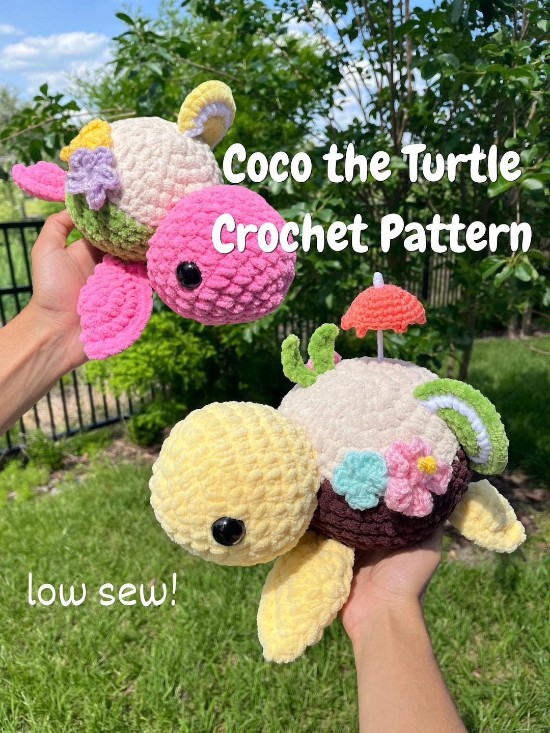 Coco the Turtle Crochet Pattern – Low Sew Amigurumi (PDF) - Etsy UK