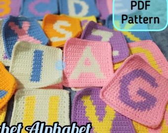 Crochet Alphabet Pattern: Uppercase Letters A-Z (PDF only)