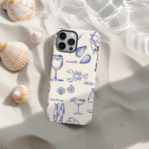 La Dolce Vita Sardine Phone Case, Italy Coastal Print, Nautical Aesthetic Phone Cover,  Fisherman Aesthetic, Cute Coastal Design