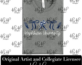 Washburn University Coquette Track Bows ~ Licensed Washburn University® Apparel ~ HHWU209