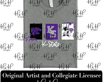 K-State Stamps and Bows ~ Licensed K-State® Apparel ~ HHKSU193