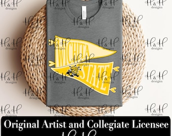 Pila de banderines de la mascota de Wichita State ~ Ropa con licencia de la Universidad Estatal de Wichita® ~ HHWSU128