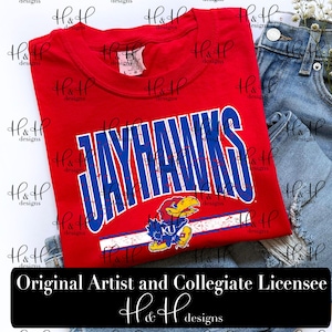 Jayhawks Distressed Warp ~ Licensed University of Kansas® Apparel ~ HHKU147