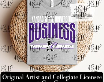 Kansas State University Business Warp ~ Licensed K-State® Apparel ~ HHKSU211