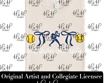 Washburn University Coquette Softball Bows ~ Licensed Washburn University® Apparel ~ HHWU211