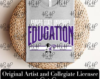 Kansas State University Education Warp ~ Licensed K-State® Apparel ~ HHKSU210