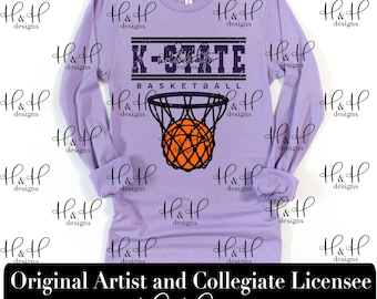 K-State Wildcats Double Lined Basketball ~ Licensed K-State® Apparel ~ HHKSU207