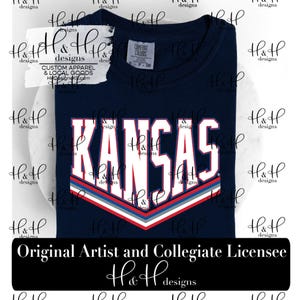 Kansas Double Point ~ Lizenzierte Hoodie der Universität von Kansas® ~ HHKU133