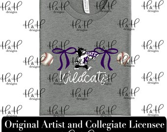 K-State Coquette Baseball Bows ~ Licensed K-State® Apparel ~ HHKSU191
