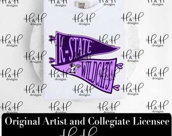 K-State Wildcats Mascot Pennants ~ Licensed K-State® Apparel ~ HHKSU201
