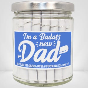 Frasco de afirmaciones para papás primerizos: 70 afirmaciones atrevidas, divertidas y con groserías para nuevos papás: aumenta la confianza, anima y motiva a tu papá.