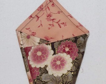 Porte-ciseaux, étui de transport à double poche, imprimé floral d'inspiration asiatique