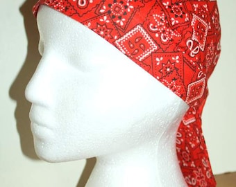 Bikers Skull Cap, Cotton Bandana, Do Rag, Close Fitting Scrub