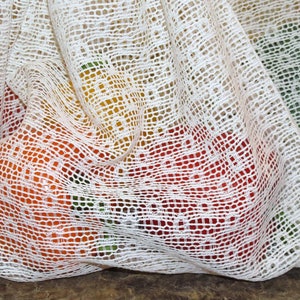 Produce Bag, Upcycled Mesh Lace Curtains, Zero Waste image 2