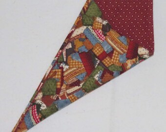 Porte-ciseaux, étui de transport à double poche, bordeaux, impression de faisceaux de tissus