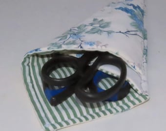 Porte-ciseaux, Étui de transport à double poche, Drap recyclé, Respectueux de l'environnement