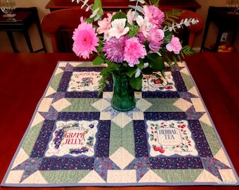 Top de table ou suspension murale, panneaux vintage sur le thème de l'été, bleu vert