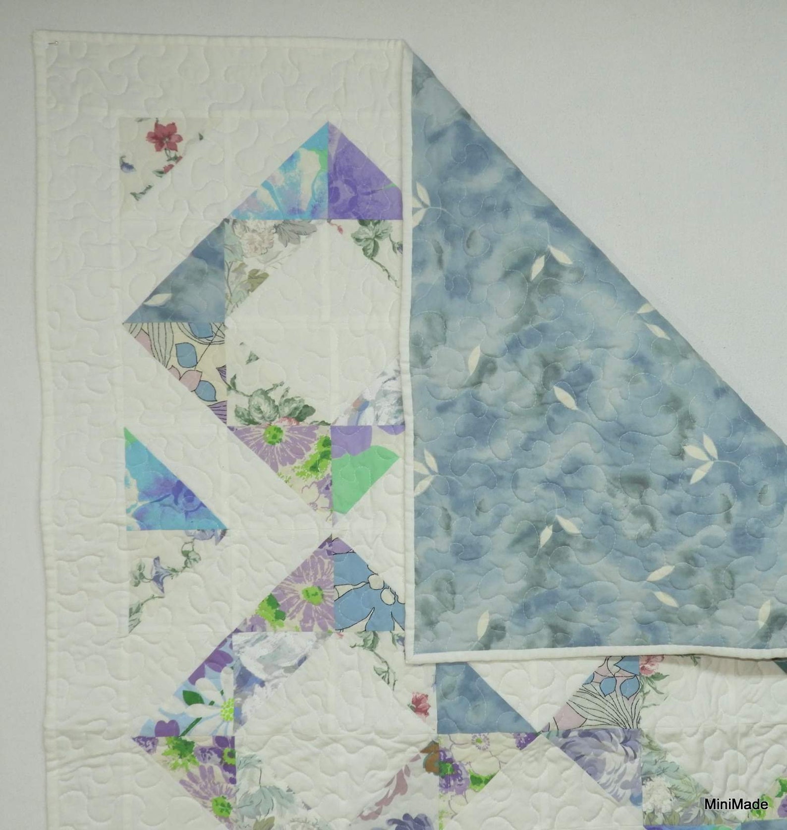 Lap Quilt down the Garden Path Upcycled Vintage - Etsy