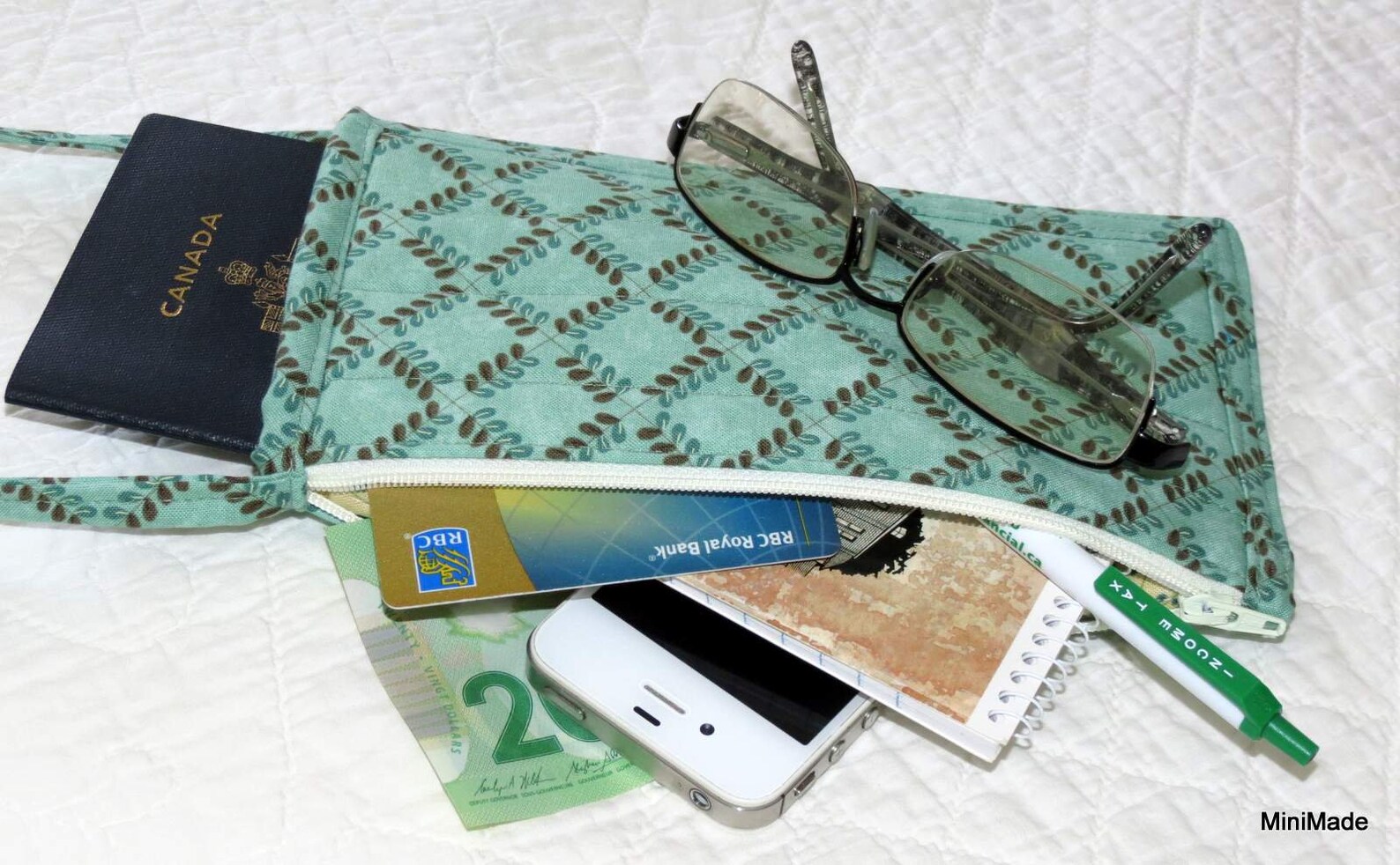 Quilted Neck Wallet Passport and Phone Case Passport Holder Etsy