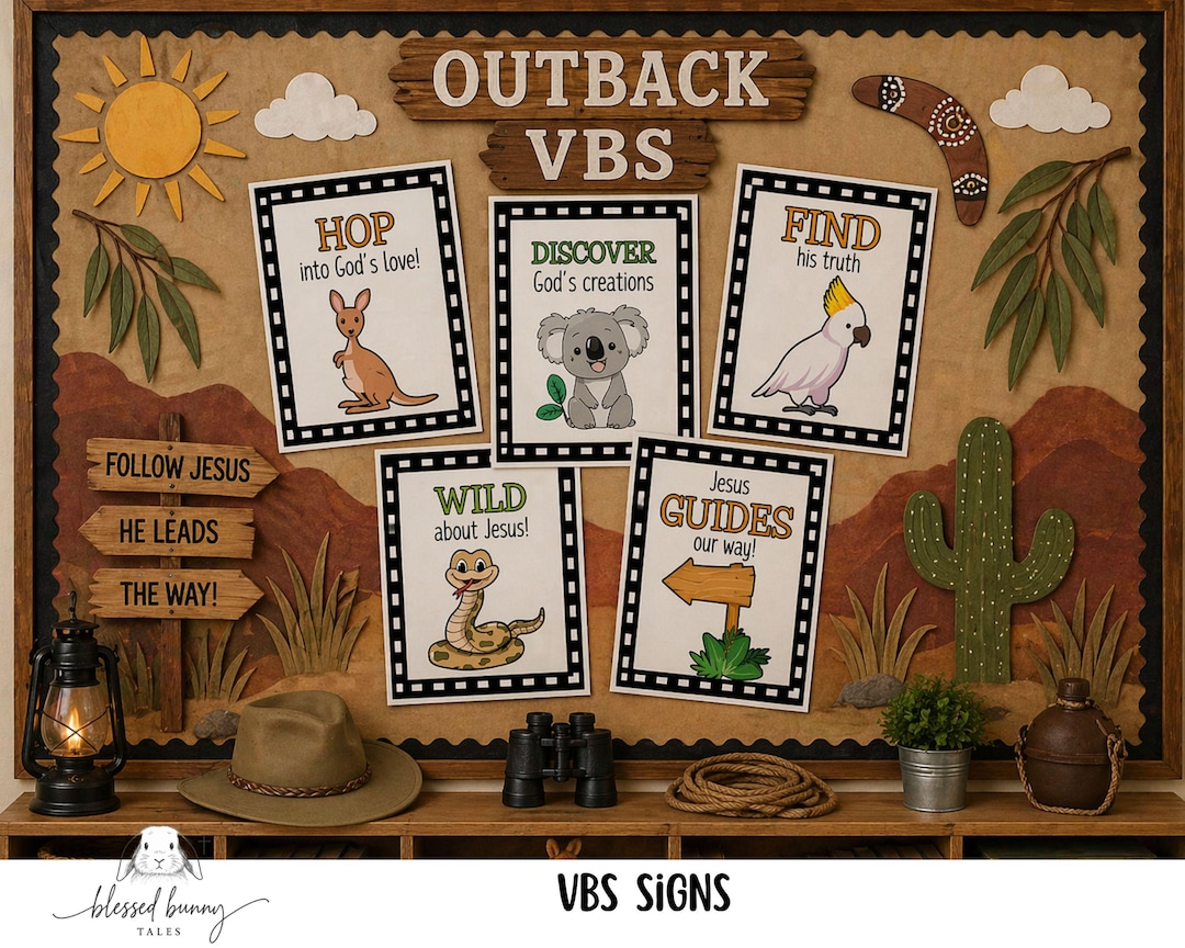 Outback VBS Signs: Australian Adventure Decor (printable PDF Download ...