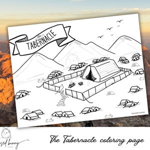 Tabernacle at Mt. Sinai Coloring Page: Bible Craft (PDF Printable)