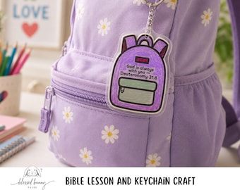 Lección bíblica de regreso a clases y manualidad de llavero para mochila (descarga en PDF)