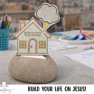 Building Life on a Rock Craft and bible lesson: PDF