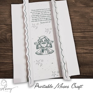 Moses and the Red Sea Craft: Sunday School Printable (PDF)