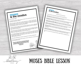 Moses and the Exodus Bible Study: Printable (8x10" PDF)