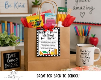 Christian Teacher Blessing Gift Tags: Back to School Printable (PDF Download)