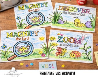 VBS Magnified Theme Coloring Pages: printable