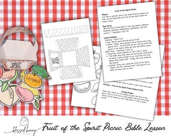 Fruit of the Spirit Picnic Bible Lesson & Craft: Printable PDF for Kids
