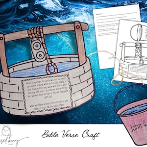 Jésus est le vivant - leçon de bible sur l'eau - école du dimanche - école à la maison imprimable - travaux manuels imprimables - travaux manuels chrétiens - travaux manuels de puits d'eau - travaux manuels de bible