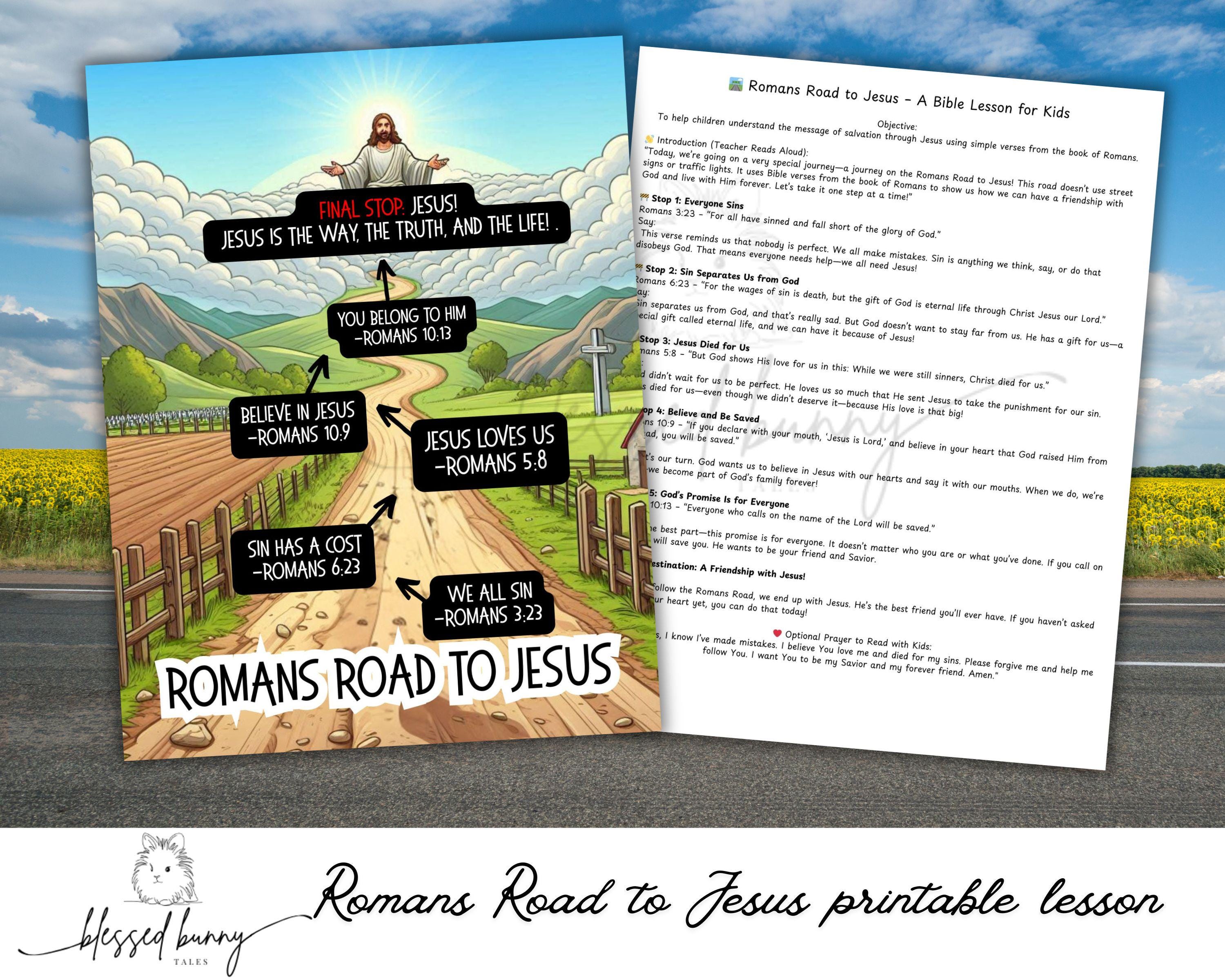 Romans Road to Jesus: Printable (PDF) - Etsy