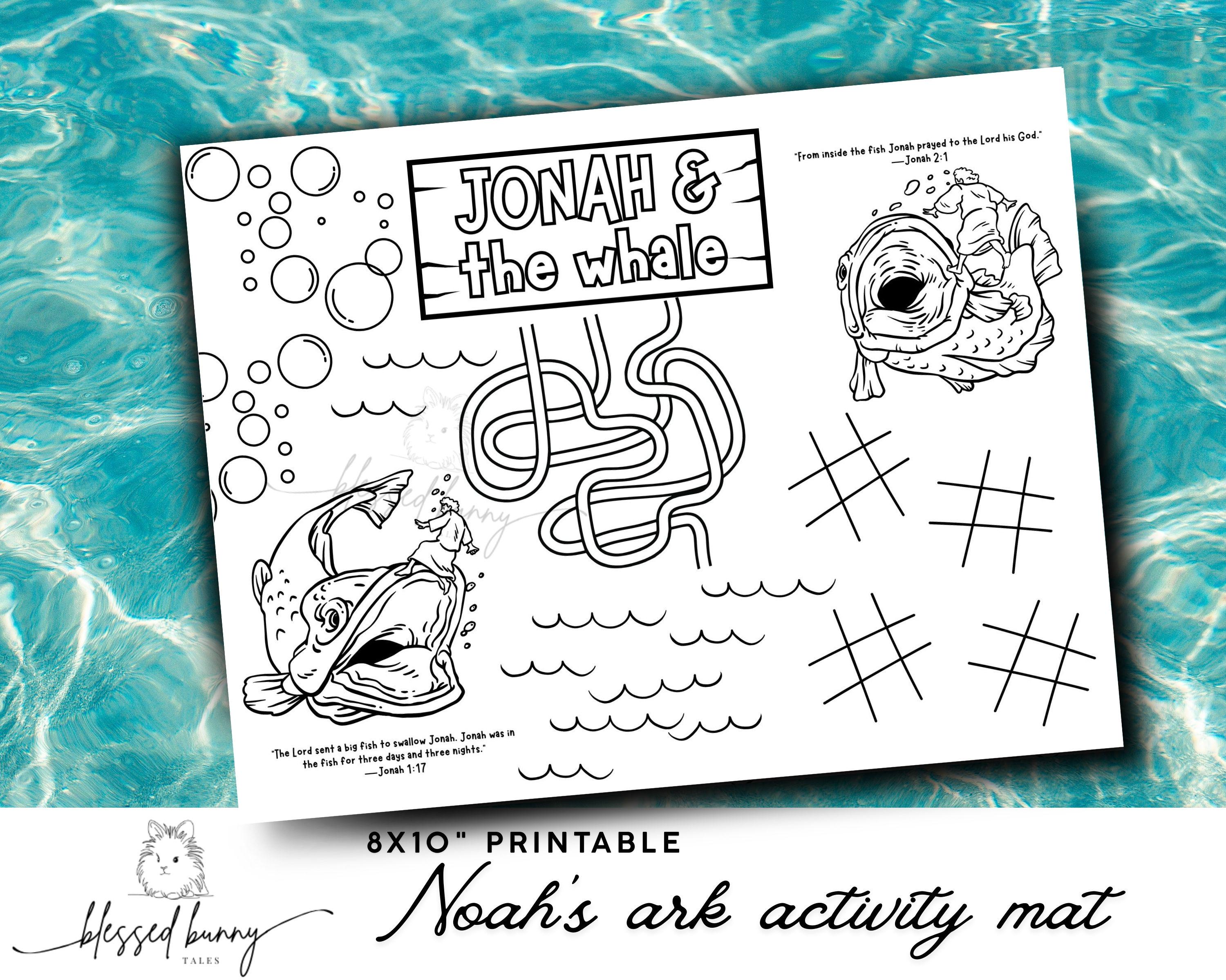 Jonah and the Whale Activity Sheet: Printable (PDF) - Etsy